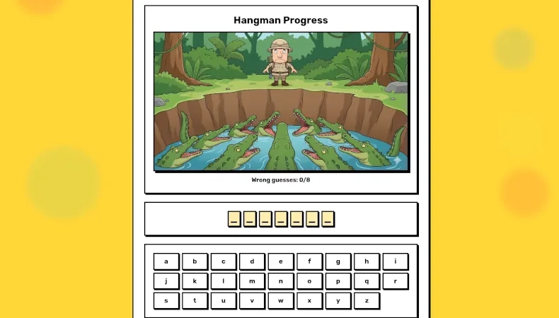 Child friendly version of hangman