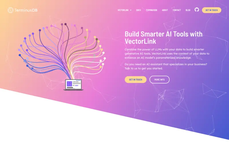 TerminusDB WordPress website with content